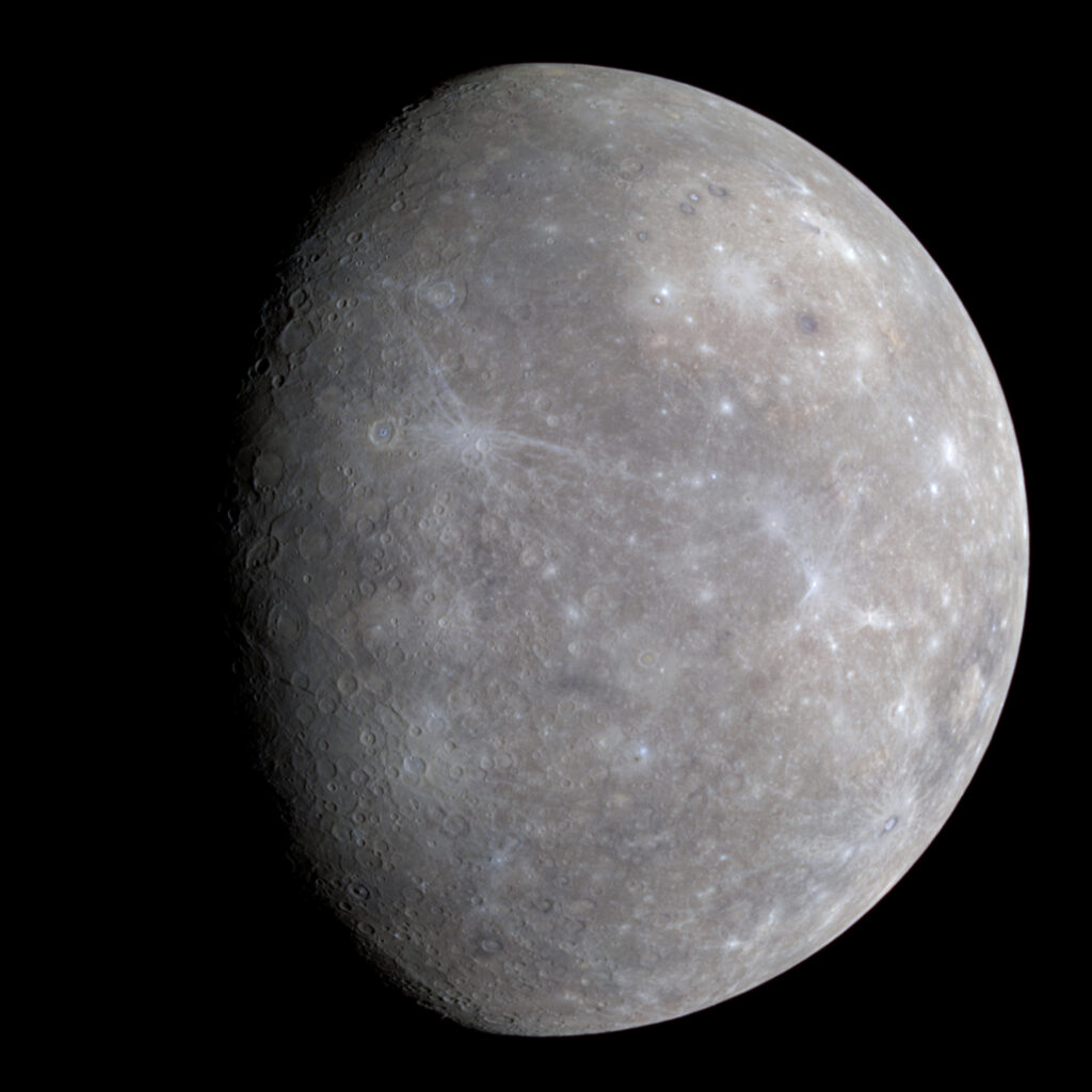 Picture of Mercury in color to explain what is in our solar system.