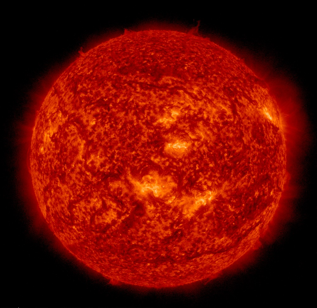 What is in our solar system? The Sun pictured here is at the very center of our solar system.